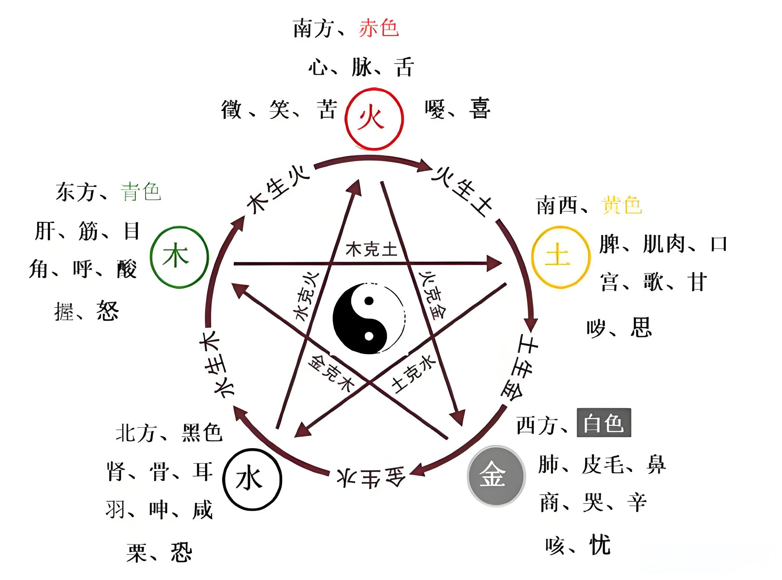 阴阳平衡与五行相生相克